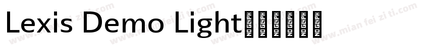 Lexis Demo Light字体转换